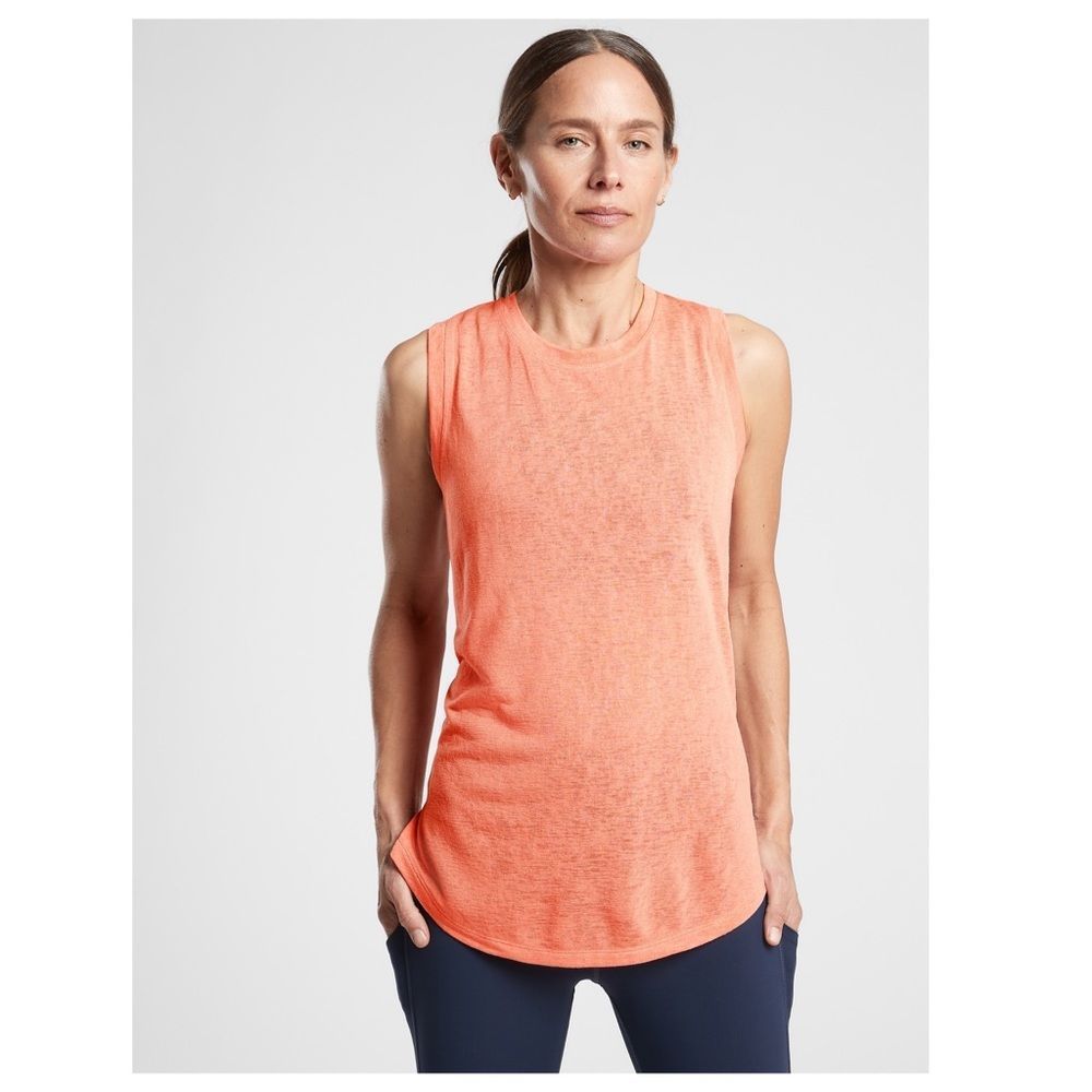 NWT Athleta Breezy Sleeveless Tank High Neck Size M Tall
